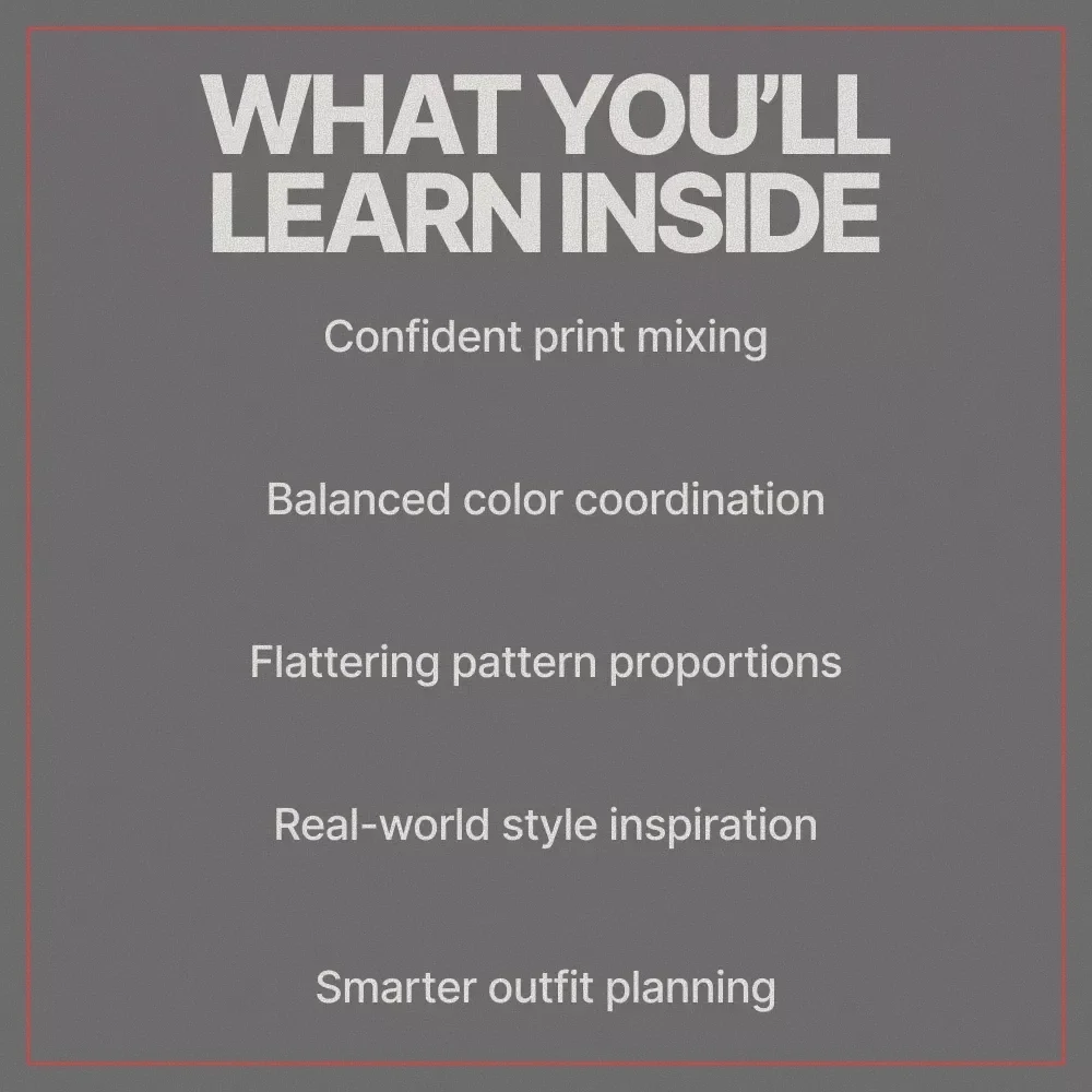 The Art of Mixing Prints – A Style Guide on How to Mix Prints Without Clashing | Fashion Confidence Digital Download