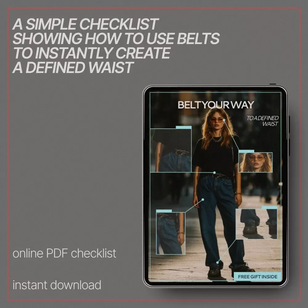 Belt Your Way to a Defined Waist – Style Checklist Answering what belts help define the waist look | Instant Digital Download