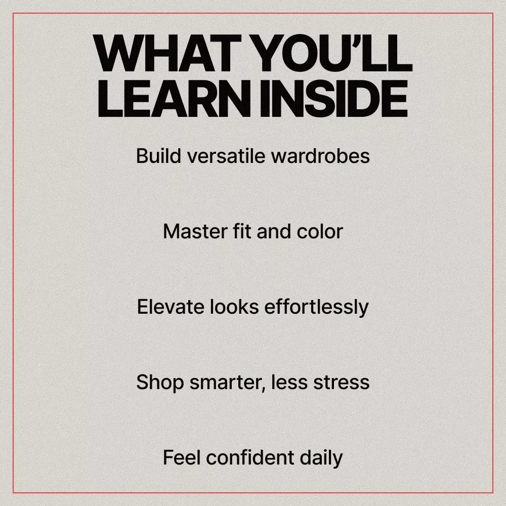 Effortless Ways to Dress with Confidence – eBook Guide on what to wear to look polished together, Timeless Style, Simple Wardrobe, Everyday Outfit Confidence