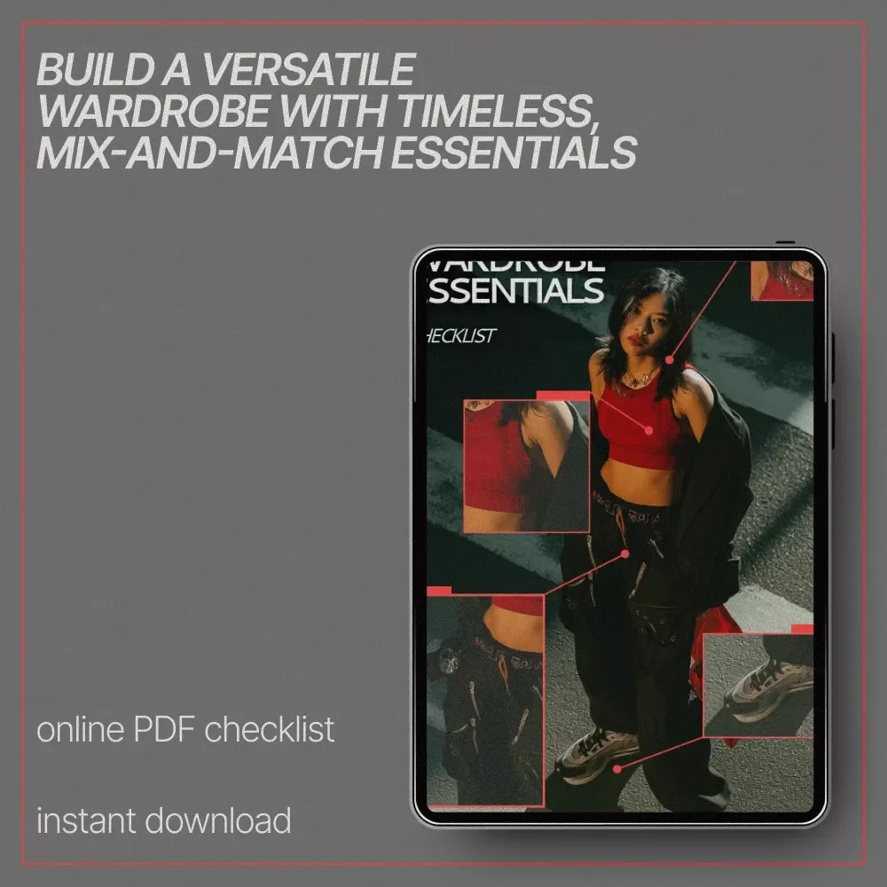 Wardrobe Essentials Checklist | Minimalist Closet Guide & Answer to What Wardrobe Basics are Essential | Digital Download