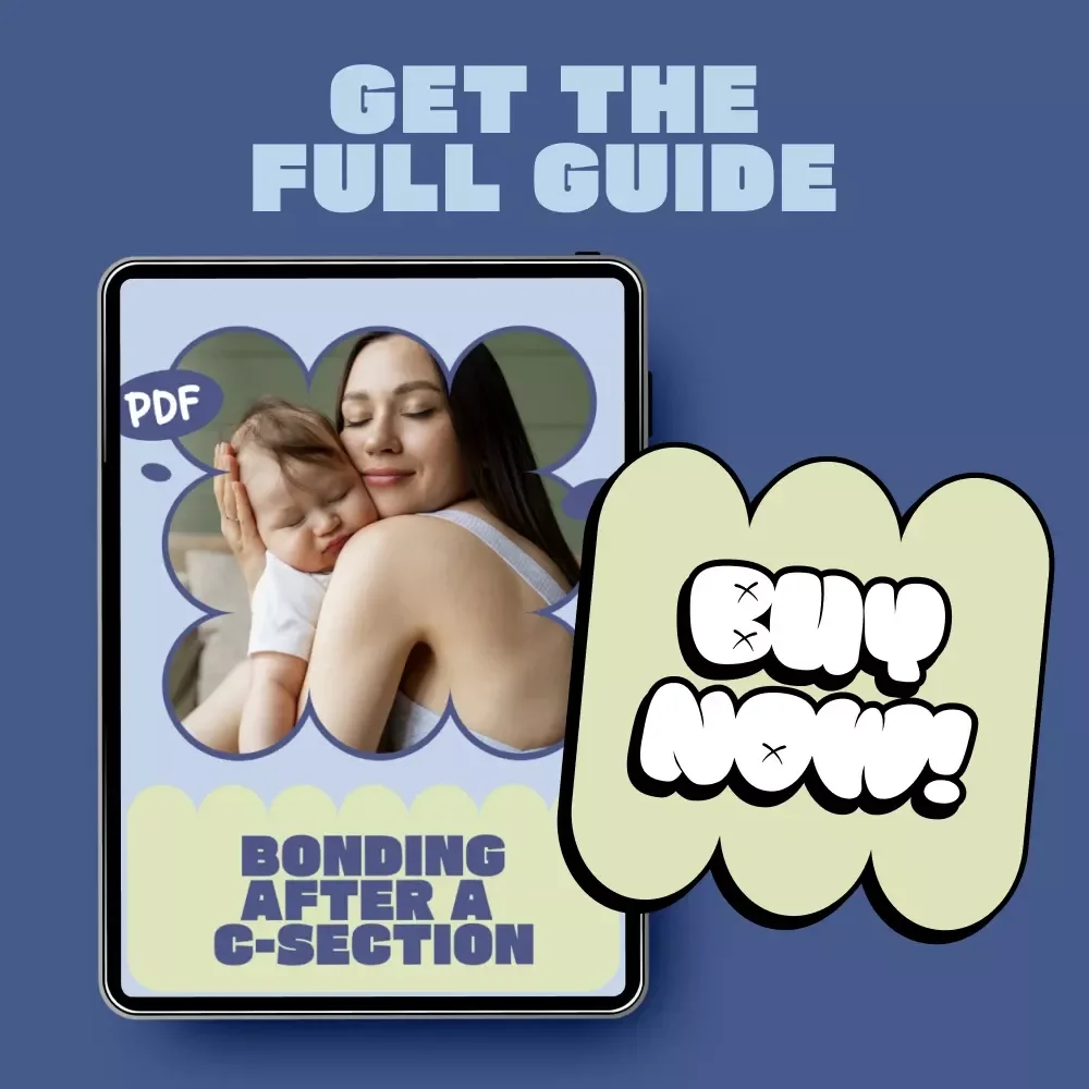 Bonding After a C-Section | Gentle Guide for New Moms on how to bond after c section birth | Digital eBook Download