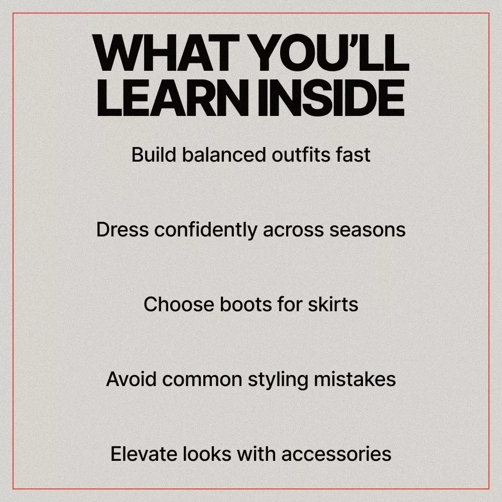 Boots & Skirts Made Effortless | Style Guide eBook for Outfit Ideas with Boots and Skirts | Everyday to Chic Looks