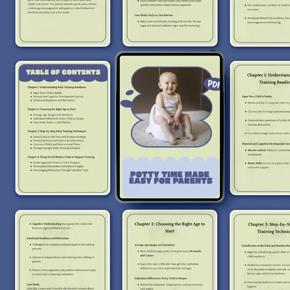 Potty Time Made Easy for Parents – Practical eBook Guide to Potty Training Age, Readiness Signs, and Stress-Free Toilet Learning