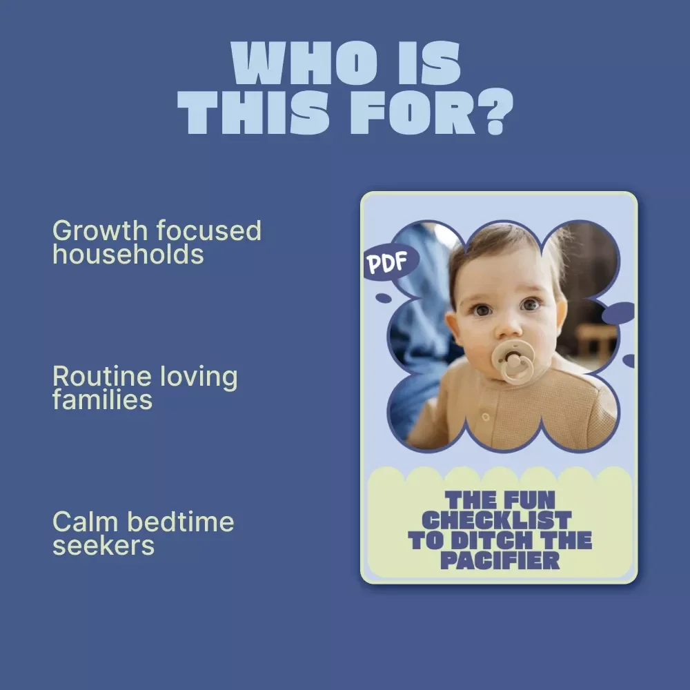 The Fun Checklist to Ditch the Pacifier – Playful Printable Guide for Parents | how to stop using a pacifier with Confidence