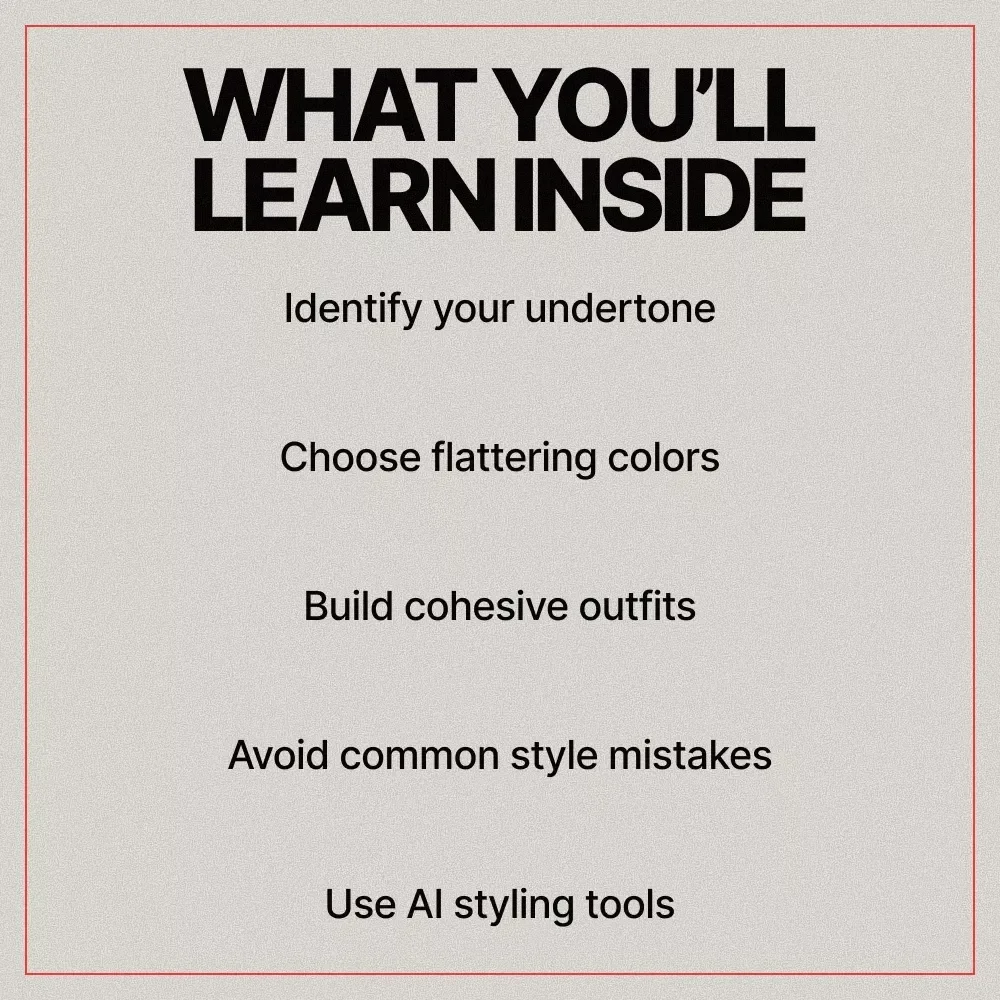 A Warm Undertone Style Guide | Ebook on What Outfit Colors Suit Warm Undertones | Effortless Color Matching & Capsule Wardrobe