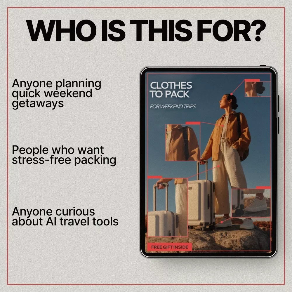 Clothes to Pack for Weekend Trips – Smart Travel Guide for What Clothes to Pack for a Weekend Trip | Easy Packing Checklist & Outfit Planning eBook