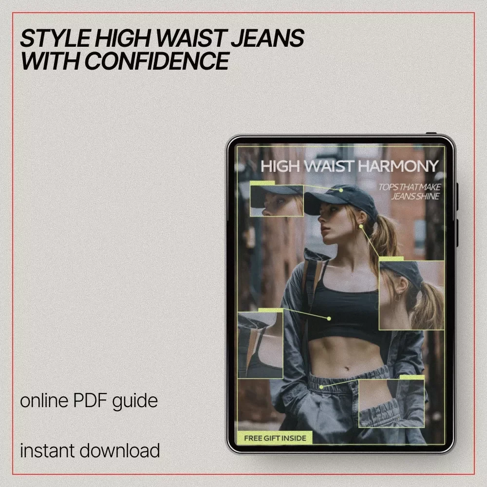 High Waist Harmony: Tops That Make Jeans Shine | Style Guide for What Tops Work With High Waist Jeans | Digital Fashion Guide