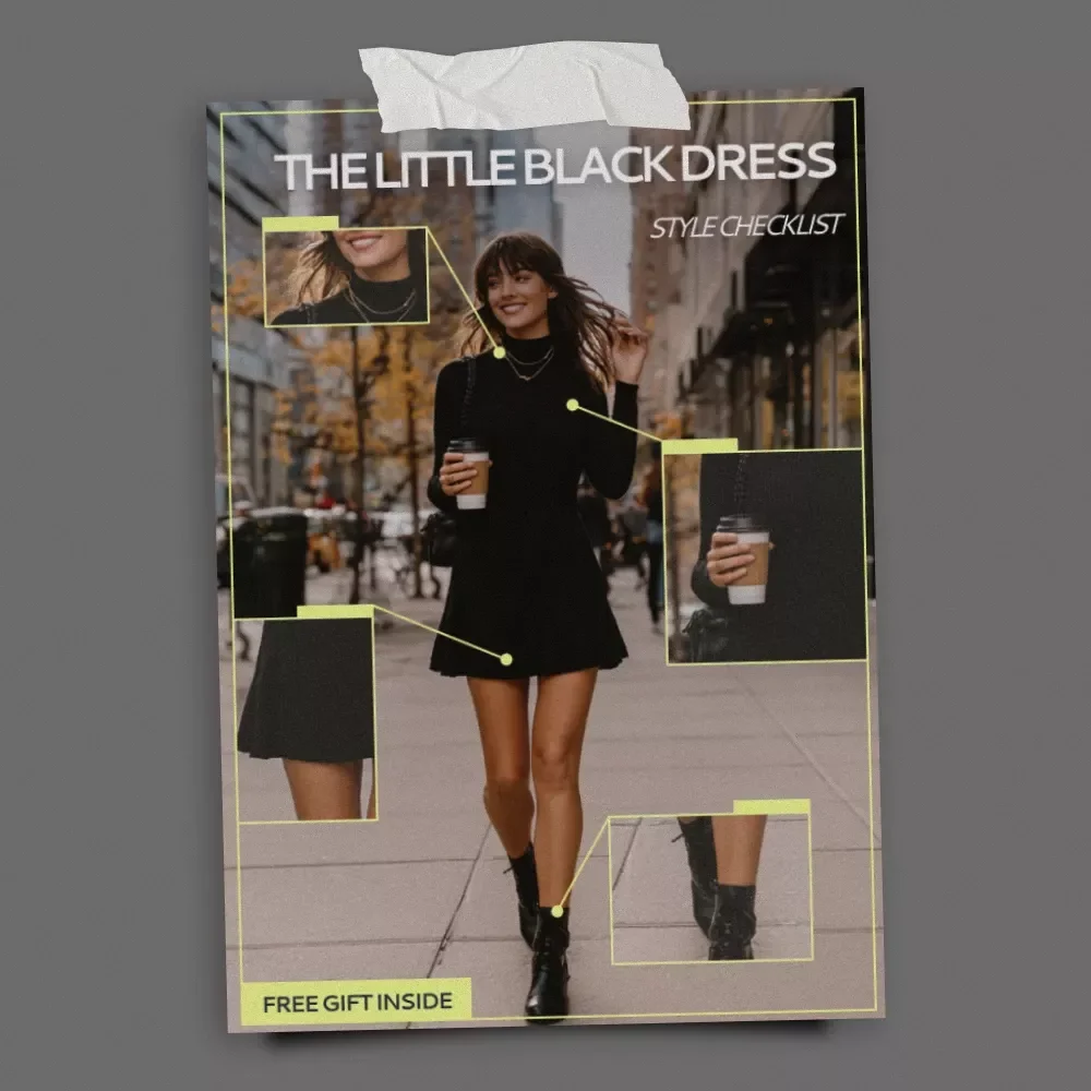 The Little Black Dress Style Checklist | Ultimate LBD Styling Guide, Wardrobe Essentials eBook, Fashion Fit & Silhouette Guide, Digital Download