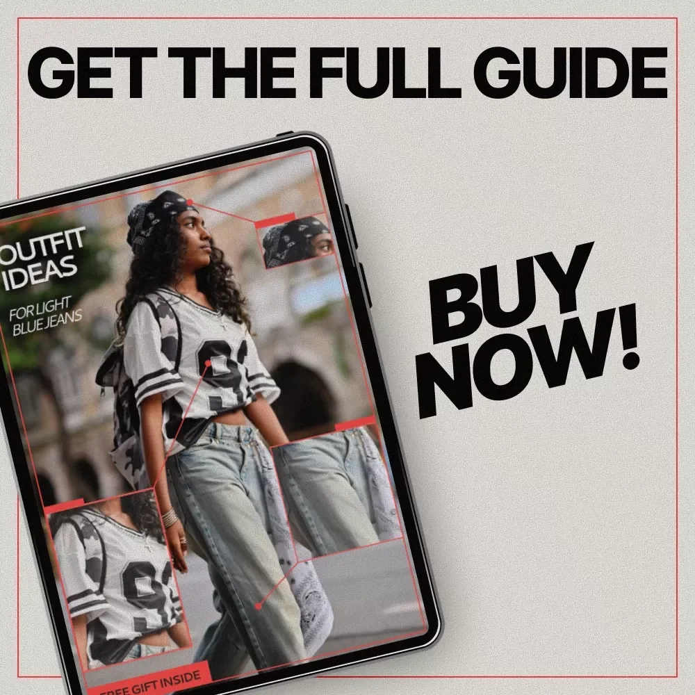 Outfit Ideas for Light Blue Jeans – Easy Everyday & Chic Styling Guide | Digital Fashion Guide Download