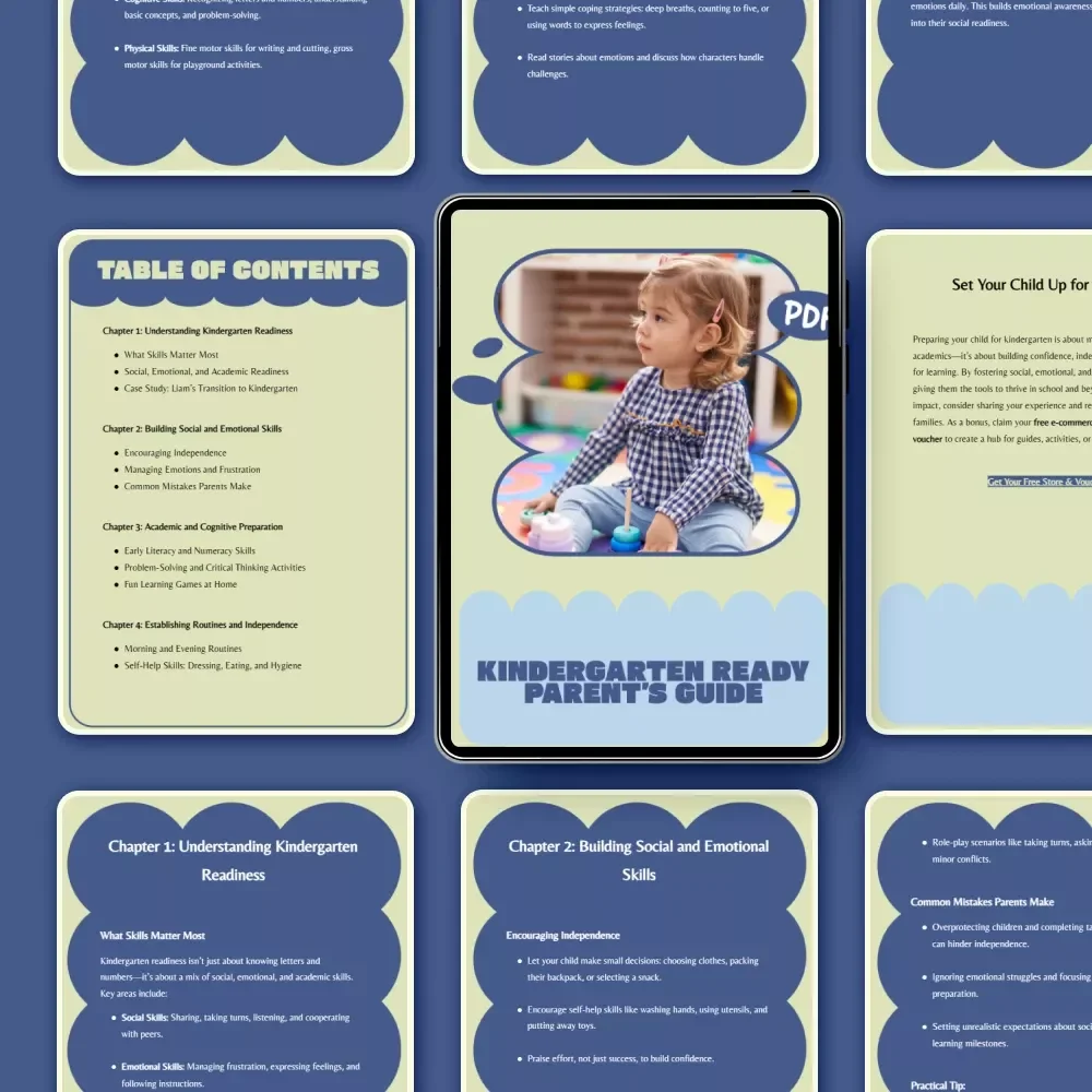 Kindergarten Ready Parent’s Guide | How to Prepare Kids for Kindergarten | Printable Ebook for Parents, Preschool to Kindergarten Transition