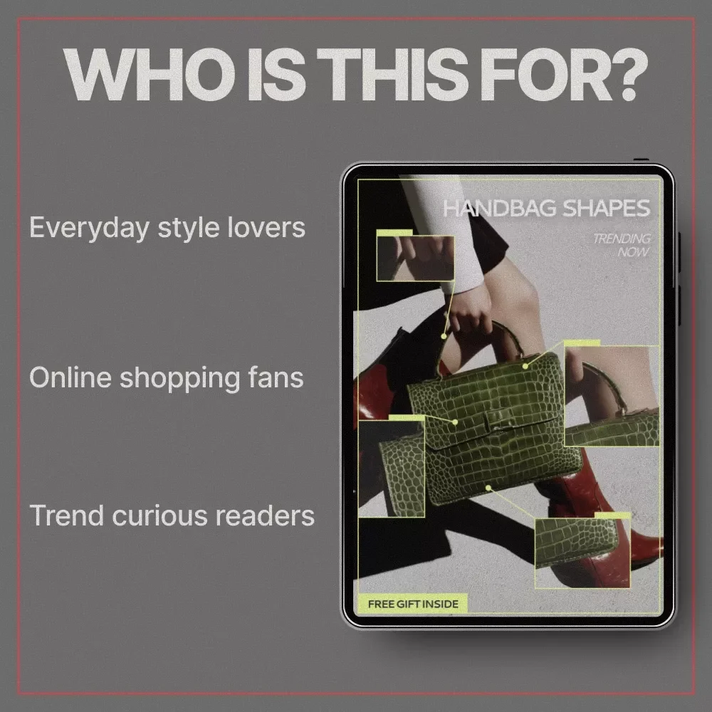 Handbag Shapes Trending Now | Style Guide to Discover what handbag shapes are trending now | Digital Fashion Download