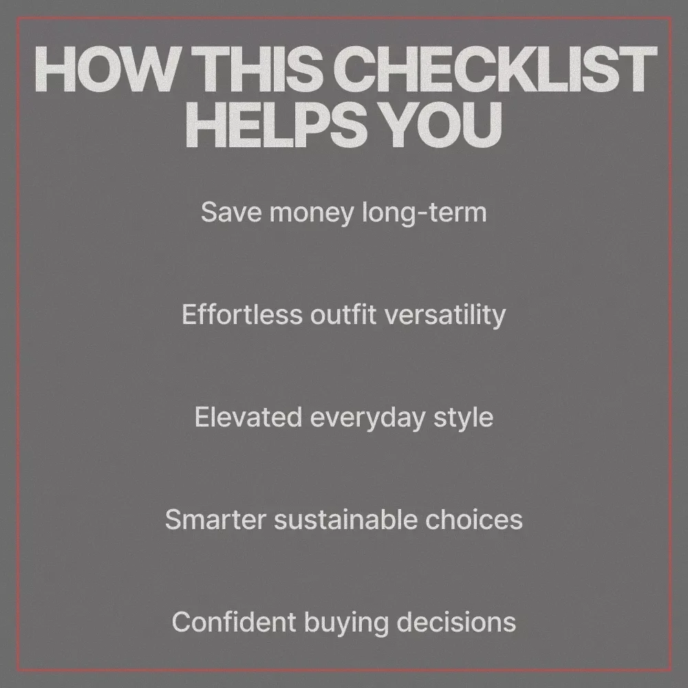 Fashion Investment Checklist | Smart Style Guide to What Fashion Pieces Are Worth Investing In | Timeless Wardrobe Digital Download