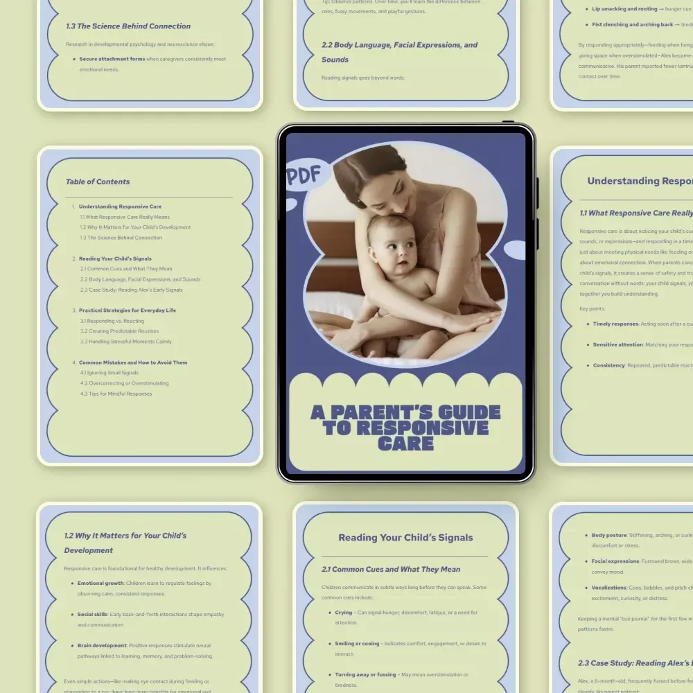 A Parent’s Guide to Responsive Care – What Parents Should Know About Responsive Care, Connection-Based Parenting Guide, Digital Download