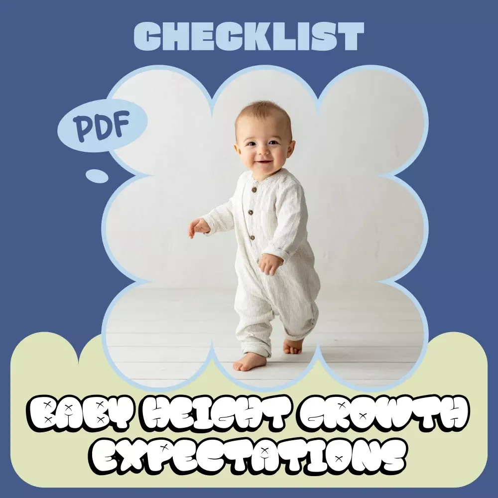 Baby Height Growth Expectations Checklist | Simple Baby Height Growth Expectations Tracker for Newborns & Toddlers