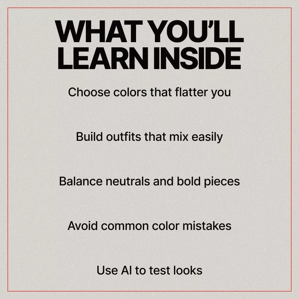 Build a Color Coordinated Wardrobe with Ease | eBook Guide on How to Build a Color-Coordinated Wardrobe, Personal Palette, Outfit Matching & Smart Styling