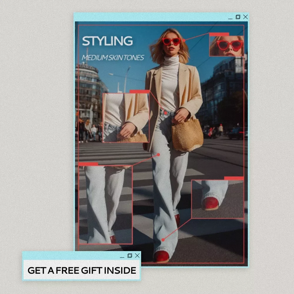 Styling Medium Skin Tones – eBook Guide on what outfits suit medium skin tones, Color Matching, Outfit Ideas & Everyday Style Confidence