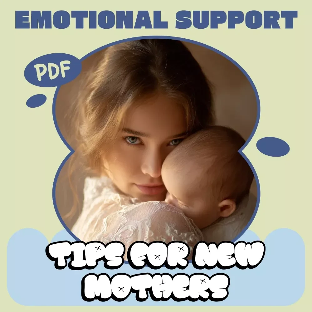 Emotional Support Checklist for New Moms | Printable Postpartum Self-Care Guide with Emotional Support Tips for New Mothers