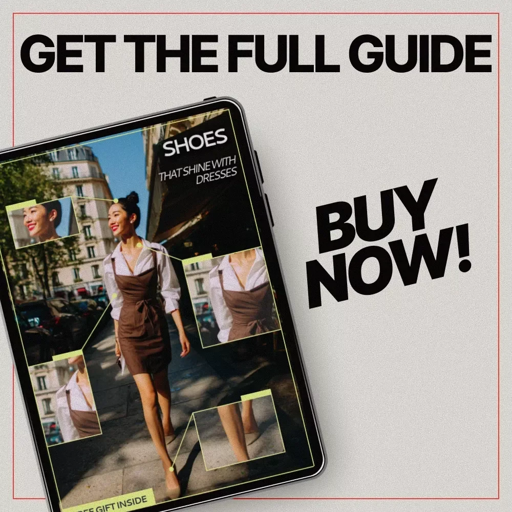 Shoes That Shine With Dresses | Dress Shoe Styling Guide for Women | Heels, Flats & Boots Outfit Match eBook | Fashion Styling Digital Download