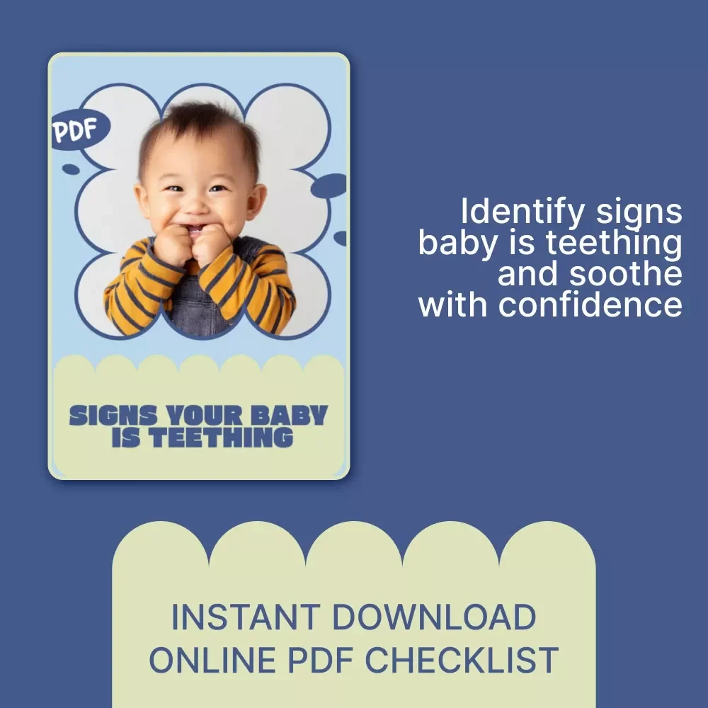 Signs Your Baby Is Teething | Printable Checklist for New Parents | signs baby is teething Guide