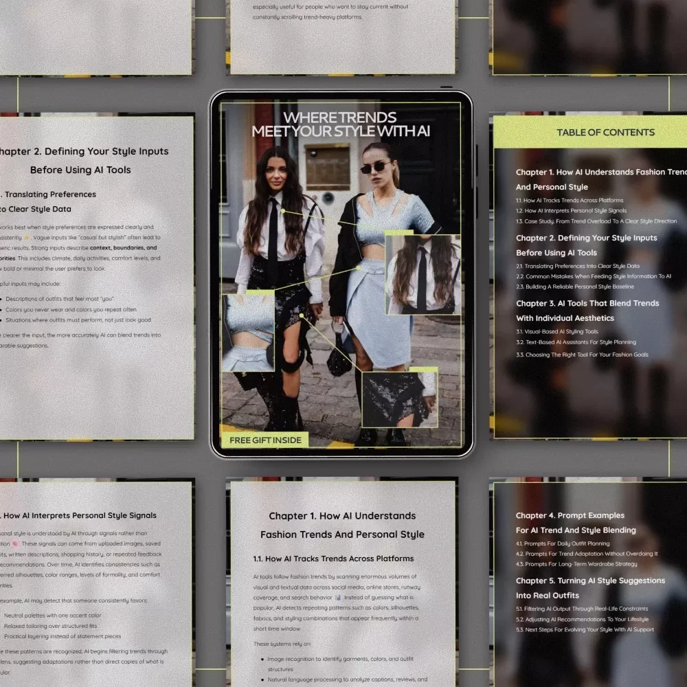 Where Trends Meet Your Style With AI | AI Fashion Guide, Personal Style Workbook, Trend Forecasting eBook, AI Styling Prompts & Digital Download