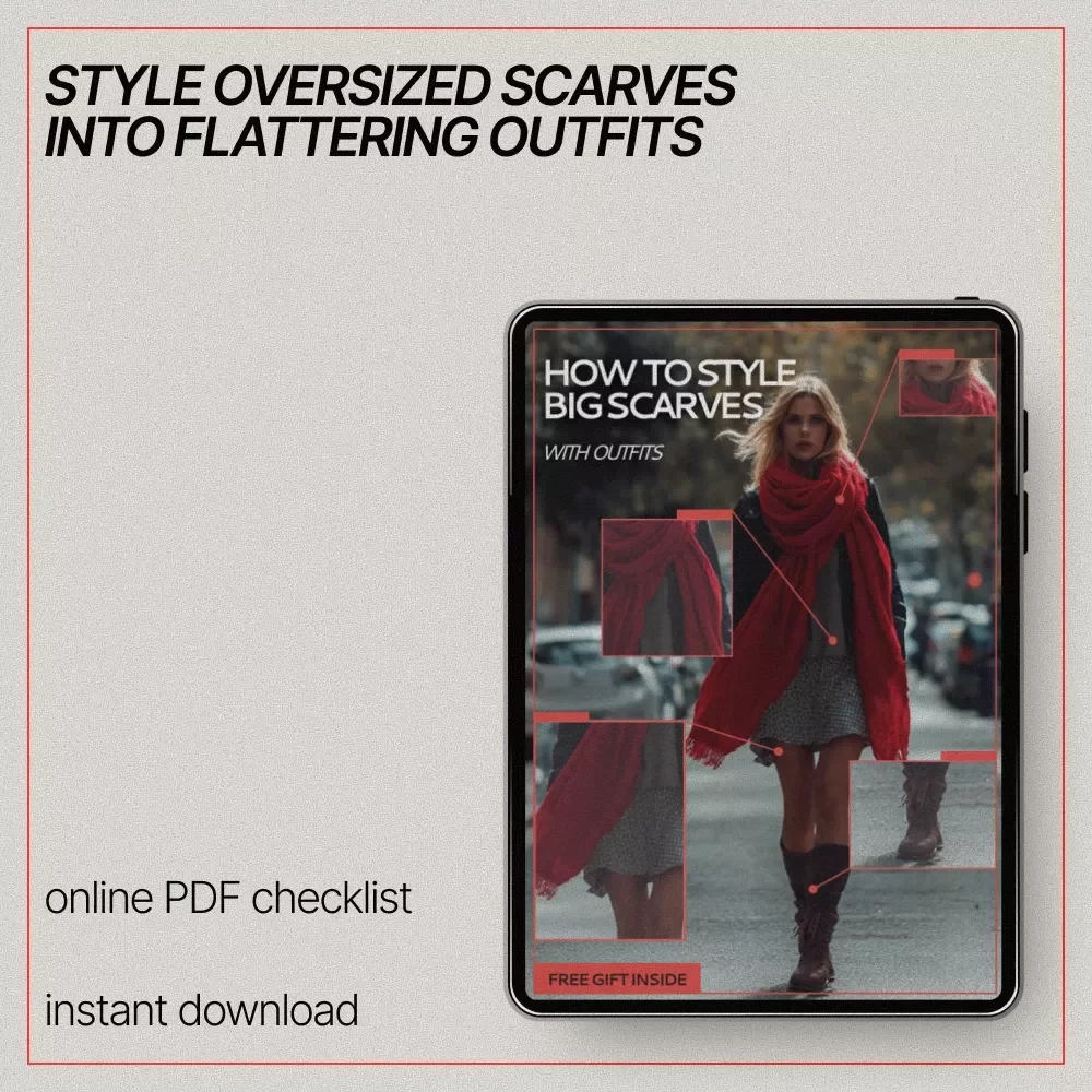 How to Style Big Scarves with Outfits – Chic Fashion Checklist, Everyday Scarf Styling Guide, Easy Outfit Layering Tips, Digital Download
