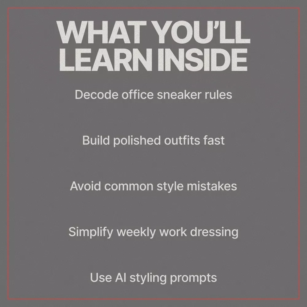 Sneakers at Work, Styled Right – A Modern Style Guide on How to Style Sneakers for Work Outfits | Office-Ready Looks Made Easy