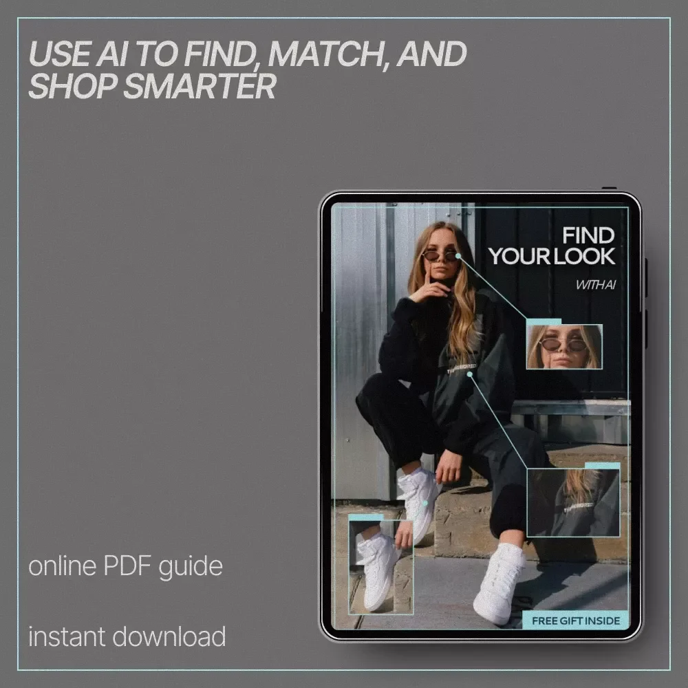 Find Your Look With AI – Smart Fashion Search Guide, AI Clothing Finder eBook, Style Matching & Outfit Dupes Digital Download