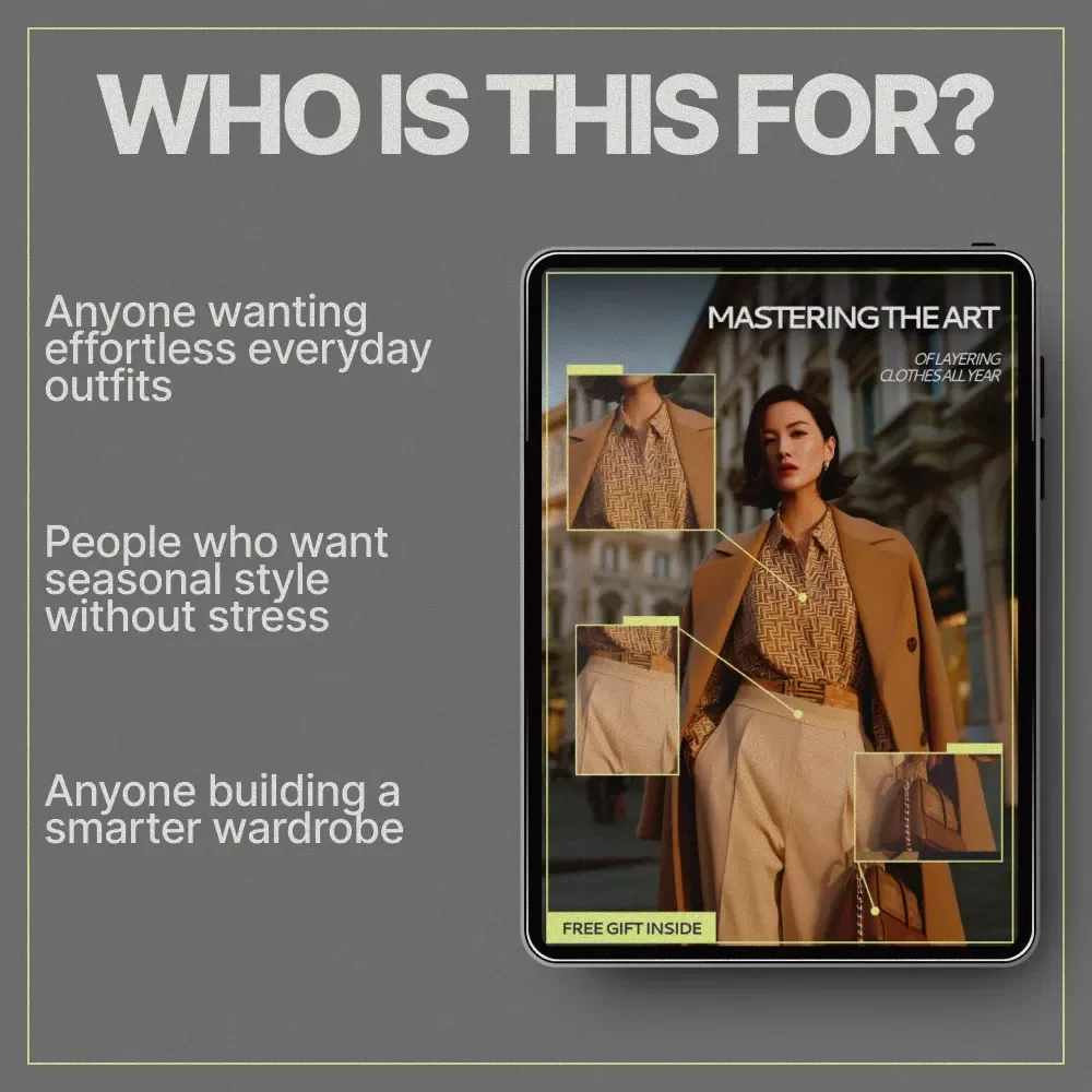 Mastering the Art of Layering Clothes All Year – Digital Style Guide, Outfit Planning eBook, Seasonal Layering Checklist, Smart Wardrobe Building Download