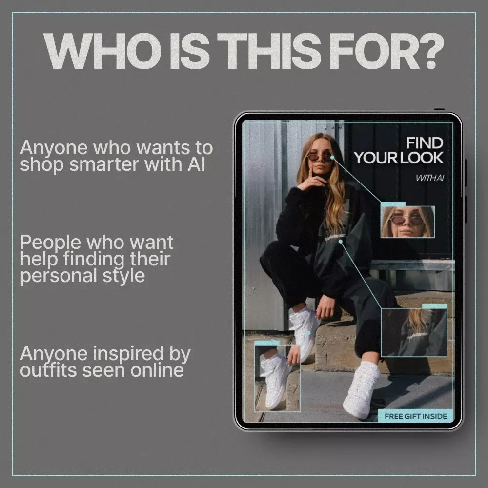 Find Your Look With AI – Smart Fashion Search Guide, AI Clothing Finder eBook, Style Matching & Outfit Dupes Digital Download