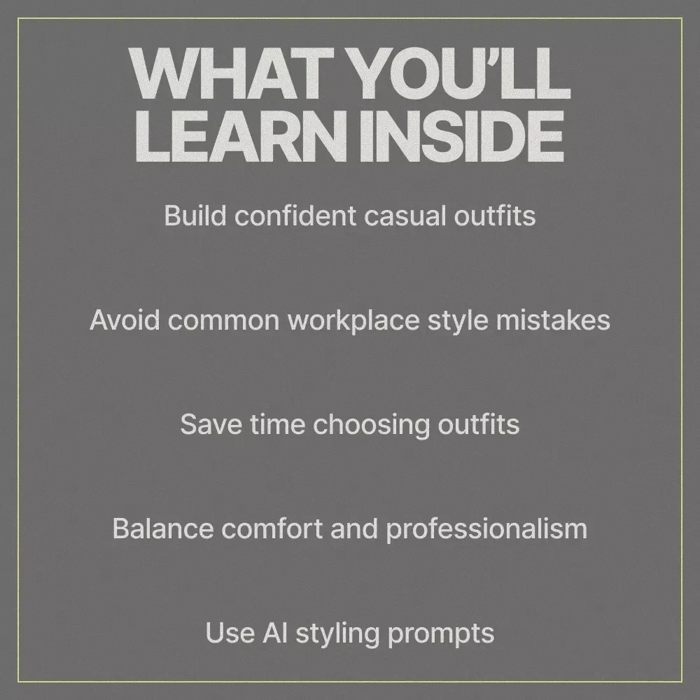 Casual Friday Done Right – How to Dress for Casual Friday Outfits | Smart Workwear Style Ebook Guide