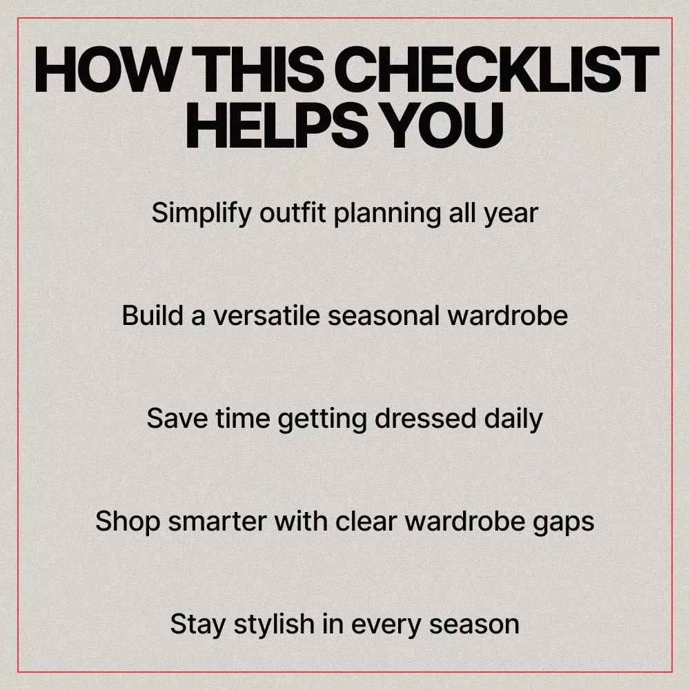 Plan Your Perfect Year-Round Wardrobe | Seasonal Wardrobe Checklist & Closet Planning Guide | Digital Download