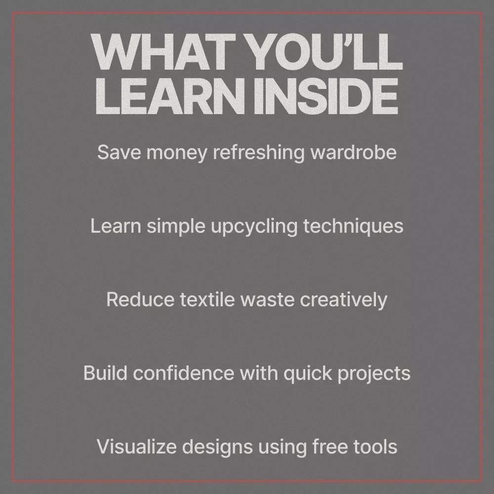 Upcycle Clothing Ideas for Beginners | Creative DIY Fashion Guide | Easy Sustainable Wardrobe Projects | Digital Download