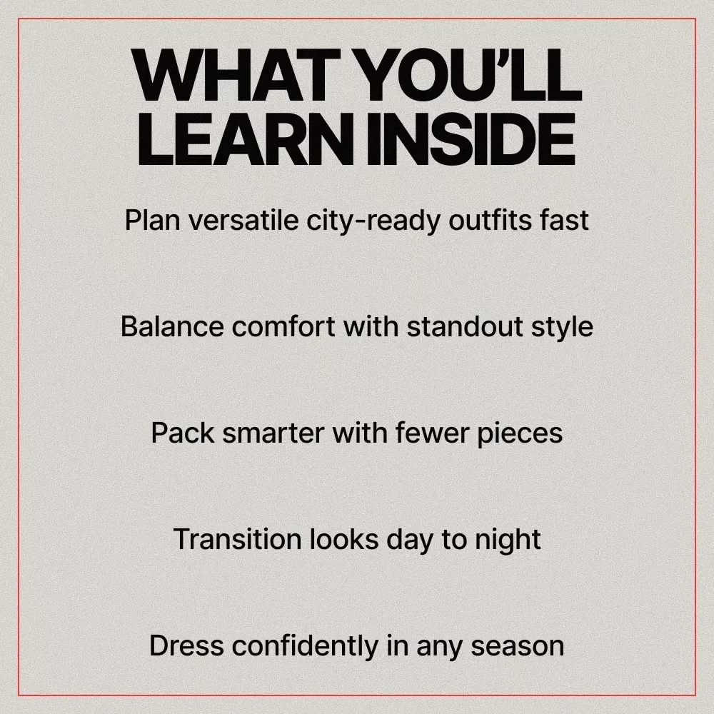 Weekend Outfit Ideas for City Explorers | Digital Style Guide for Weekend Outfits, City Style, Capsule Wardrobe & Travel Fashion Download