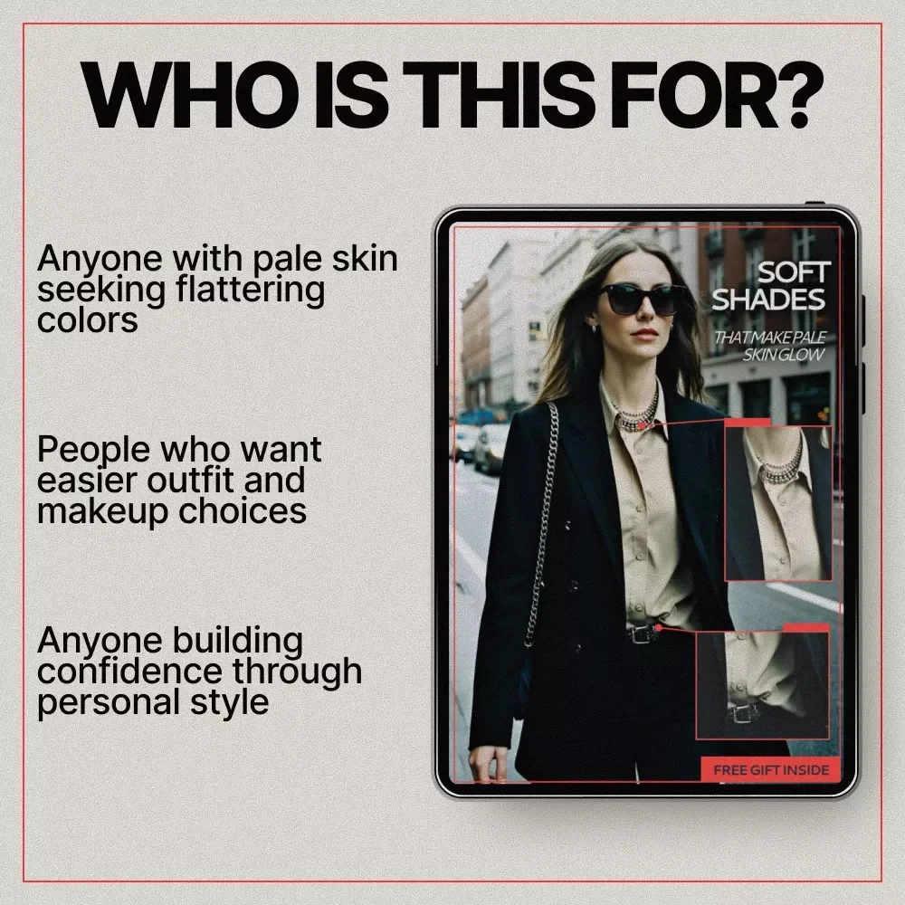 Soft Shades That Make Pale Skin Glow – Digital Color Guide for Pale Skin, Undertones & Everyday Styling Confidence