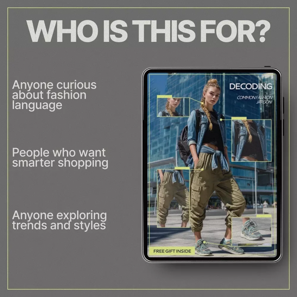 Decoding Common Fashion Jargon | Easy Style Guide eBook | Common Fashion Jargon Explained for Shoppers, Creators & Trend Lovers