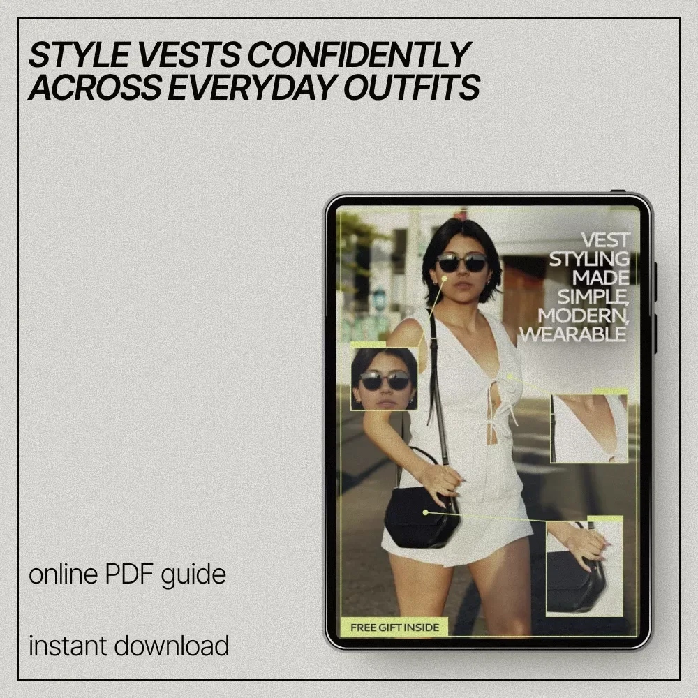 Vest Styling Made Simple, Modern, Wearable | Easy Guide on how to style vests | Everyday Outfits, Workwear, AI Styling Prompts