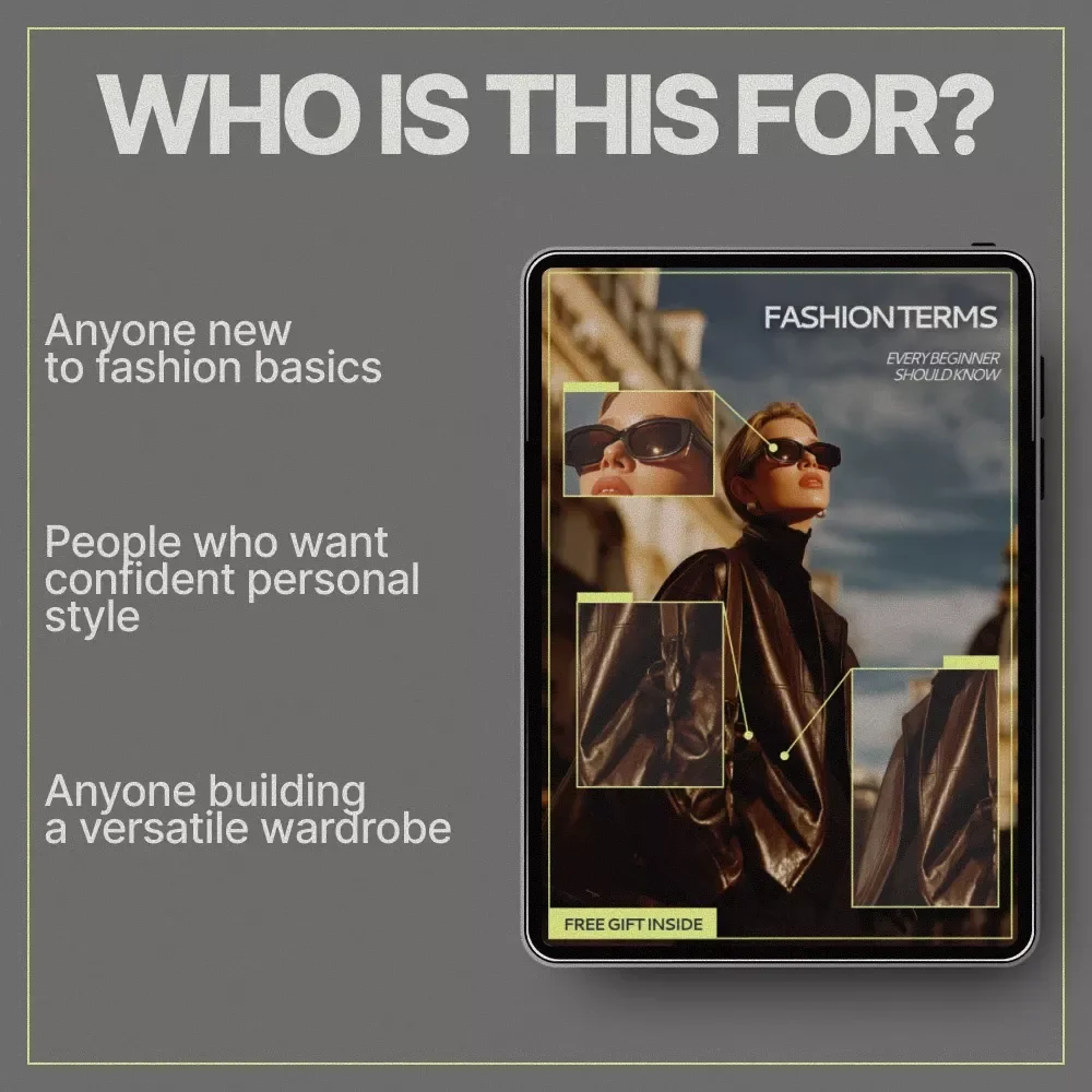 Fashion Terms Every Beginner Should Know – Printable Checklist for Style Newbies | Easy Fashion Vocabulary Guide