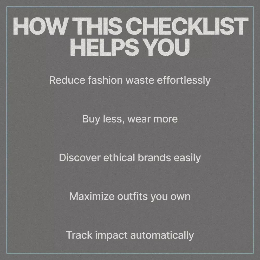 AI Tools for Sustainable Wardrobe Checklist | Smart Ethical Fashion Planner | Digital Download for Eco-Conscious Style & AI-Powered Closet Ideas