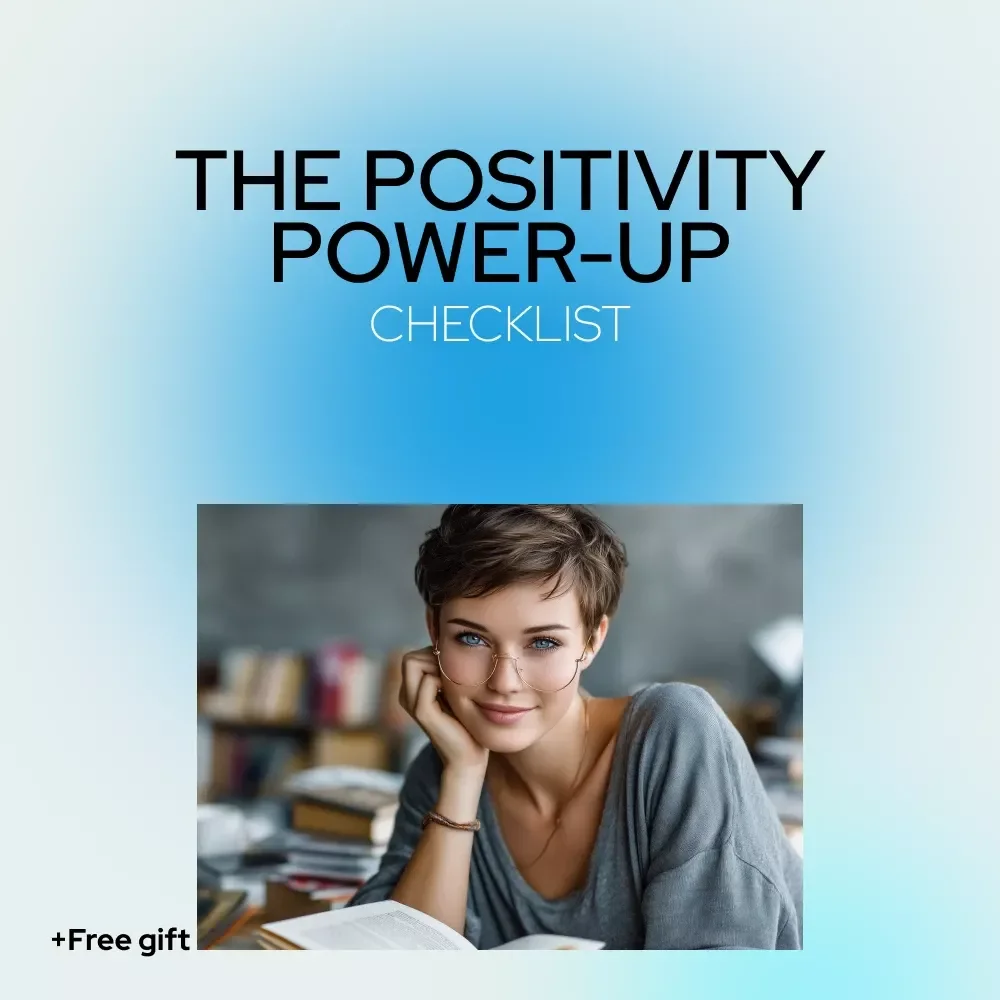 The Positivity Power-Up Checklist: Your Uplifting Reading Plan | Digital Checklist for Books to Stay Positive
