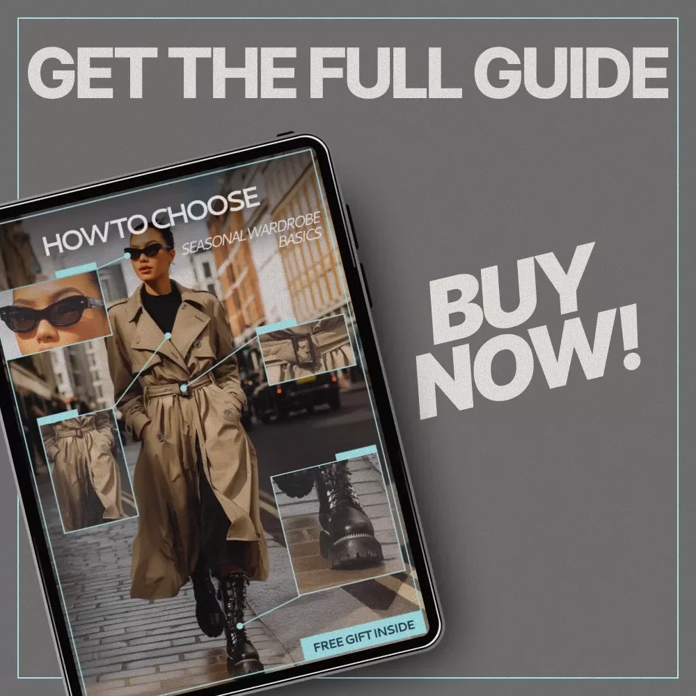 How to Choose Seasonal Wardrobe Basics – Digital Style Guide, Capsule Wardrobe Planner, Seasonal Clothing Checklist, Smart Closet Essentials eBook
