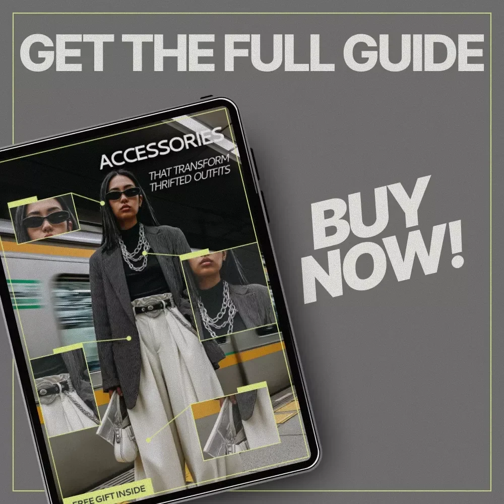 Accessories That Transform Thrifted Outfits | eBook Guide on What Accessories Elevate Thrifted Outfits | Thrift Styling, Vintage Meets Modern, Accessory Capsule