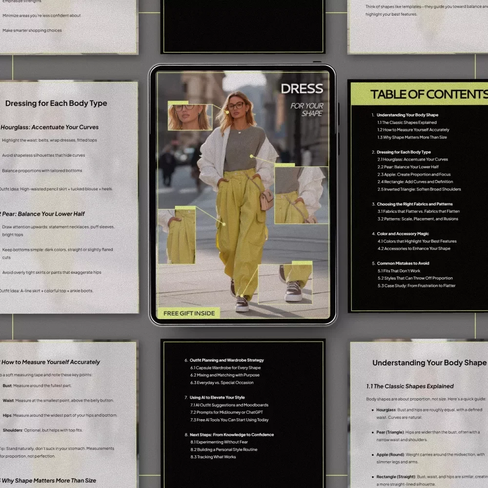 Dress for Your Shape – Body Shape Styling Guide, How to Dress for Your Body Type eBook, Capsule Wardrobe & Outfit Planning Digital Download