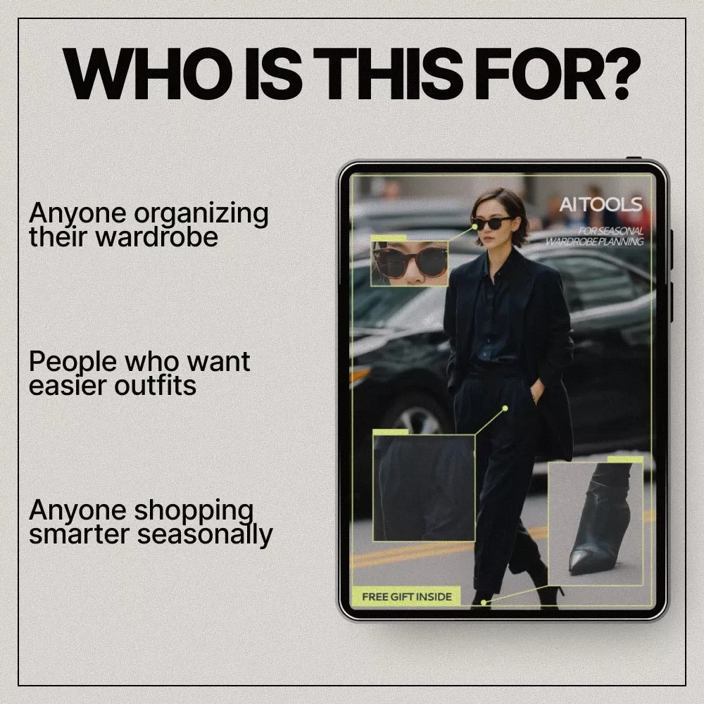 AI Tools for Seasonal Wardrobe Planning Checklist | Smart Closet Organizer | Digital Download for Effortless Outfit Planning