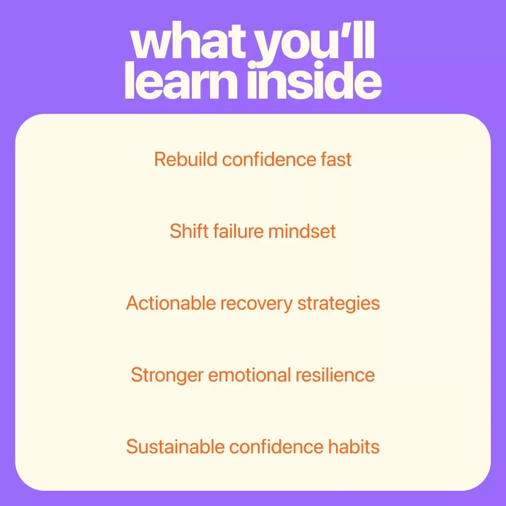 Bounce Back Bold: Reclaim Your Confidence After Failure | Empowering Ebook on how to regain confidence after failure