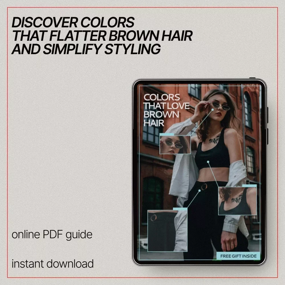 Colors That Love Brown Hair – A Style Guide Answering What Outfit Colors Suit Brown Hair | Digital Download