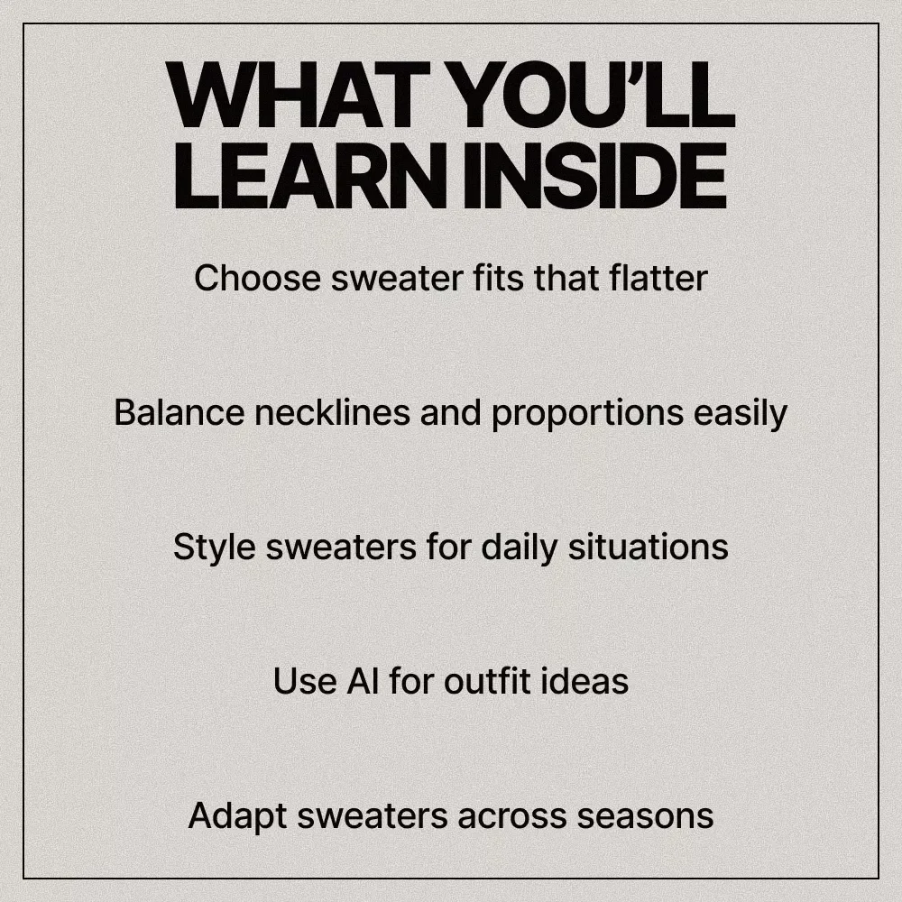 Sweater Styling That Actually Works – A Practical Guide on How to Style Sweaters for Everyday, Work, and Seasonal Looks