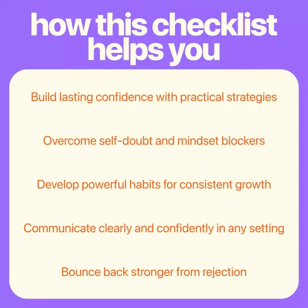 The Bold Business Confidence Checklist: Your Action Plan to Show Up, Speak Up & Succeed in Business