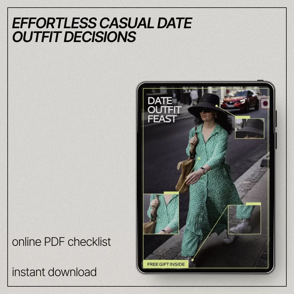 Date Outfit Feast | Casual Date Outfit Checklist Guide | What Outfits Work for Casual Dates Digital Download
