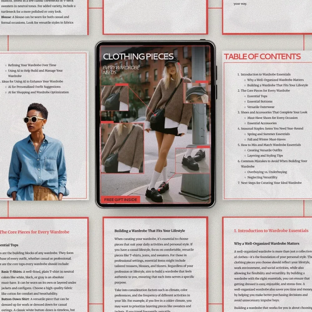 Clothing Pieces Every Wardrobe Needs – Ultimate Wardrobe Essentials Guide | Digital Download eBook & Checklist for a Versatile, Organized Closet
