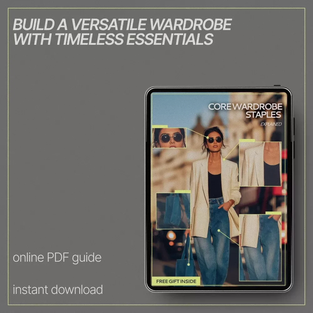 Core Wardrobe Staples Explained – Digital Guide to Building a Timeless, Versatile Closet | Capsule Wardrobe eBook & Style Checklist Download